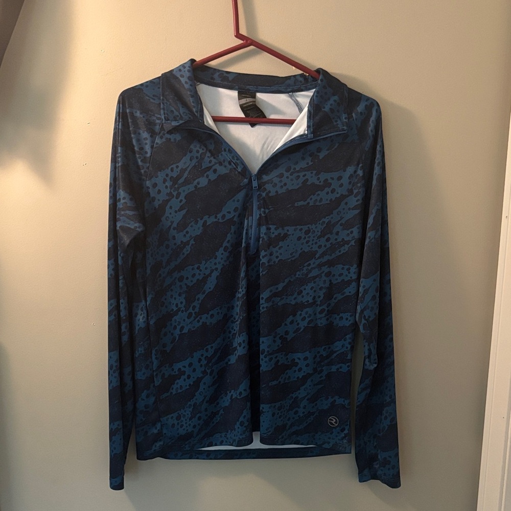Men's Navy Patterned Lightweight Jacket